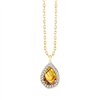 Collier pierre fine et diamant en or 18 carats