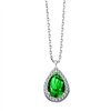 Collier pierre fine et diamant en or 18 carats