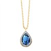 Collier pierre fine et diamant en or 18 carats