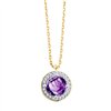 Collier pierre fine et diamant en or 18 carats
