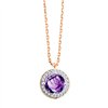 Collier pierre fine et diamant en or 18 carats