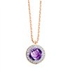 Collier pierre fine et diamant en or 18 carats