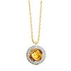 Collier pierre fine et diamant en or 18 carats