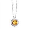 Collier pierre fine et diamant en or 18 carats