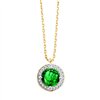 Collier pierre fine et diamant en or 18 carats