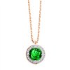 Collier pierre fine et diamant en or 18 carats