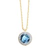Collier pierre fine et diamant en or 18 carats