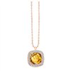 Collier toi et moi pierre fine et diamant en or 18 carats