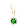 Collier toi et moi pierre fine et diamant en or 18 carats