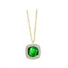 Collier toi et moi pierre fine et diamant en or 18 carats