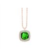 Collier toi et moi pierre fine et diamant en or 18 carats
