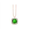 Collier toi et moi pierre fine et diamant en or 18 carats