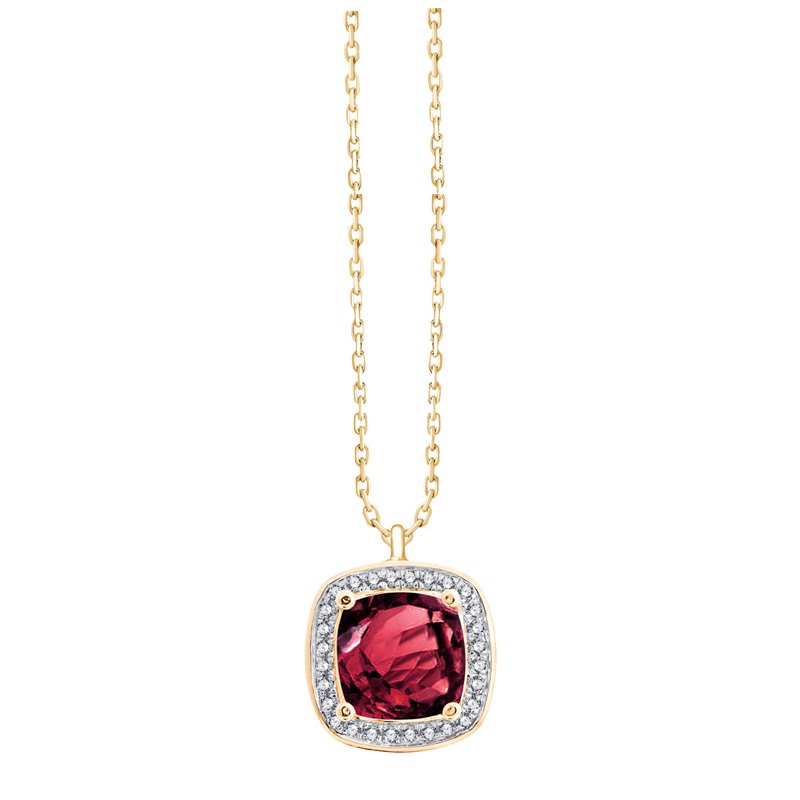 Collier pierre fine et diamant en or 18 carats