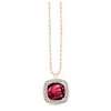 Collier pierre fine et diamant en or 18 carats