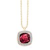 Collier pierre fine et diamant en or 18 carats