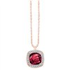 Collier pierre fine et diamant en or 18 carats