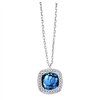 Collier toi et moi pierre fine et diamant en or 18 carats