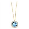 Collier toi et moi pierre fine et diamant en or 18 carats
