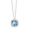 Collier toi et moi pierre fine et diamant en or 18 carats