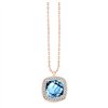 Collier toi et moi pierre fine et diamant en or 18 carats