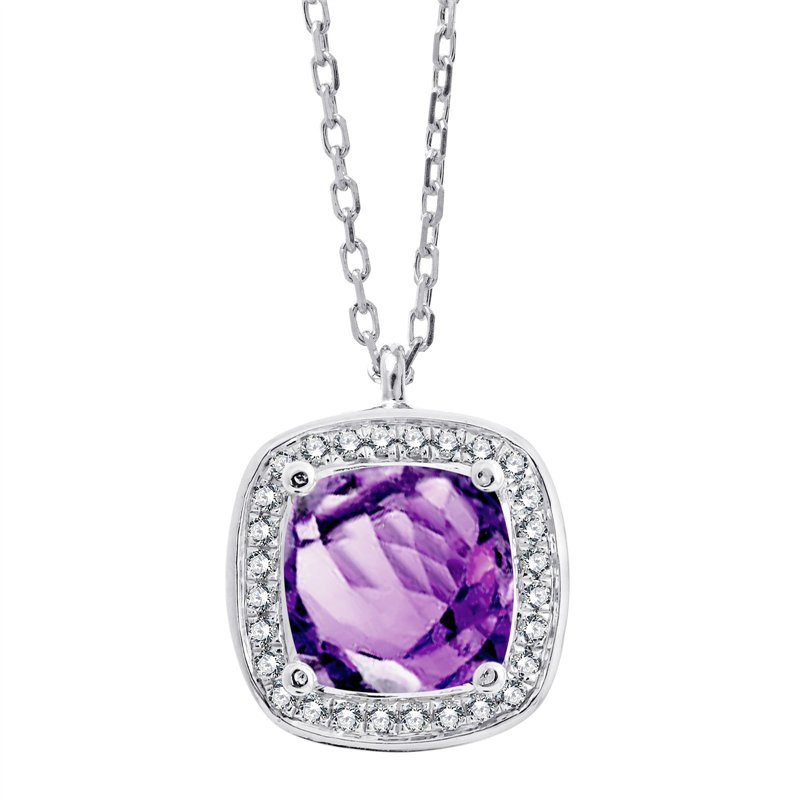 Collier pierre fine et diamant en or 18 carats