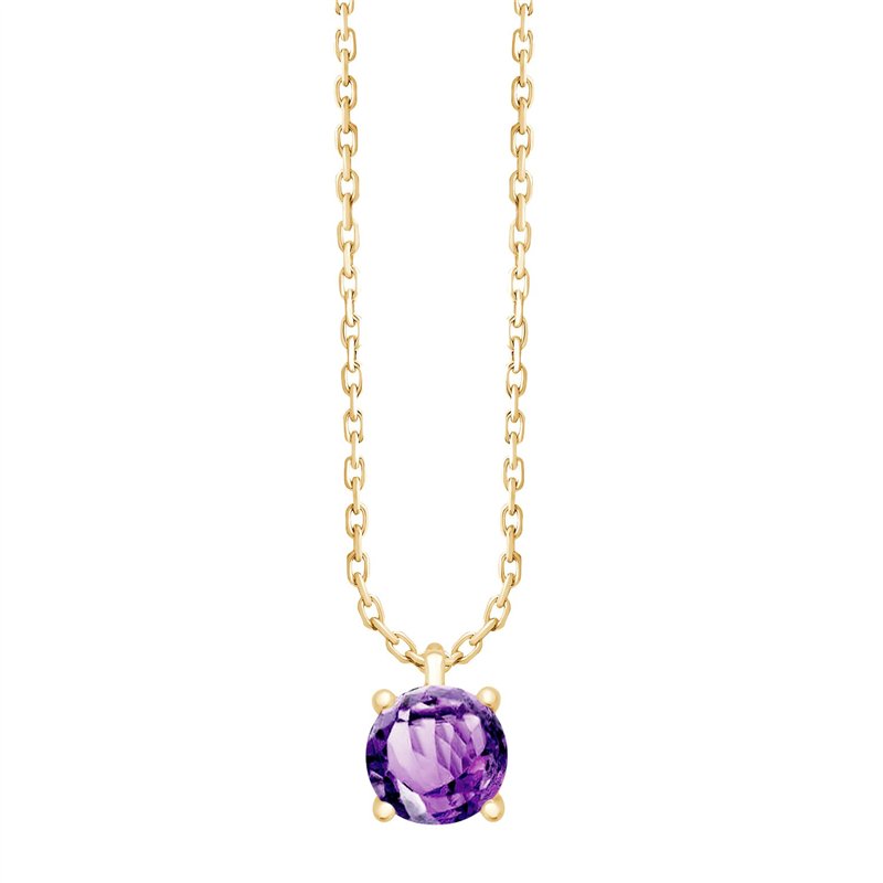 Collier serti clos pierre fine en or 18 carats