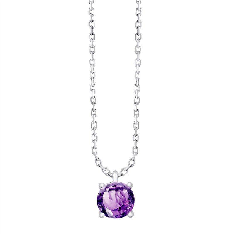 Collier serti clos pierre fine en or 18 carats