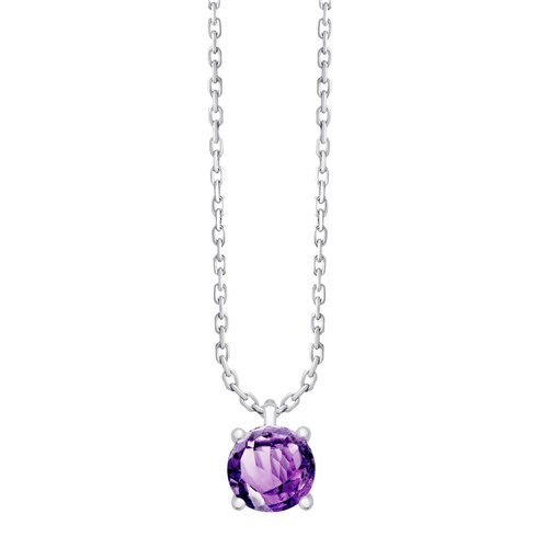 Collier serti clos pierre fine en or 18 carats