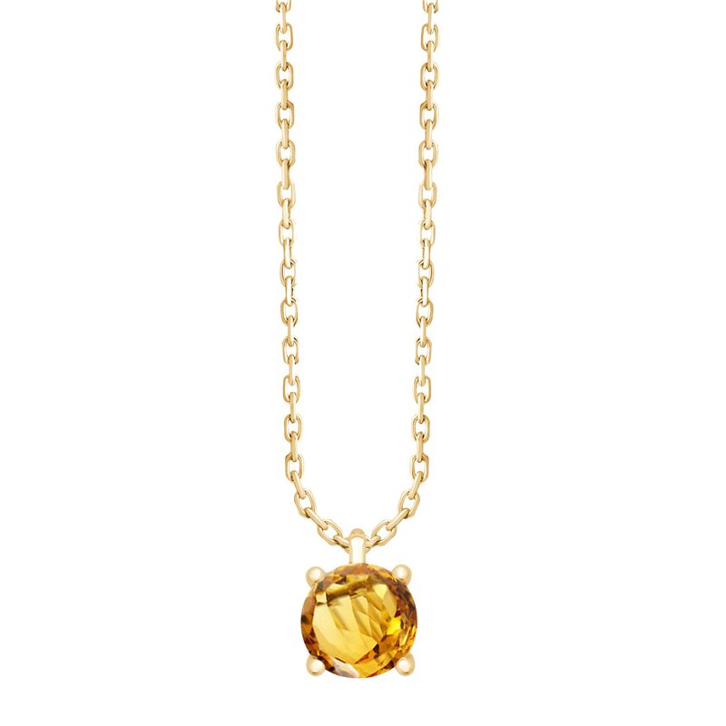 Collier serti clos pierre fine en or 18 carats
