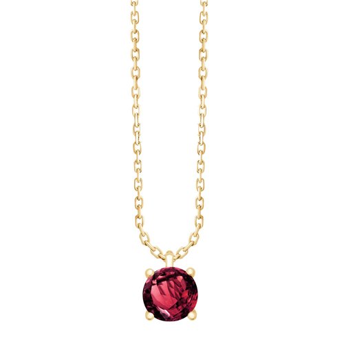 Collier serti clos pierre fine en or 18 carats