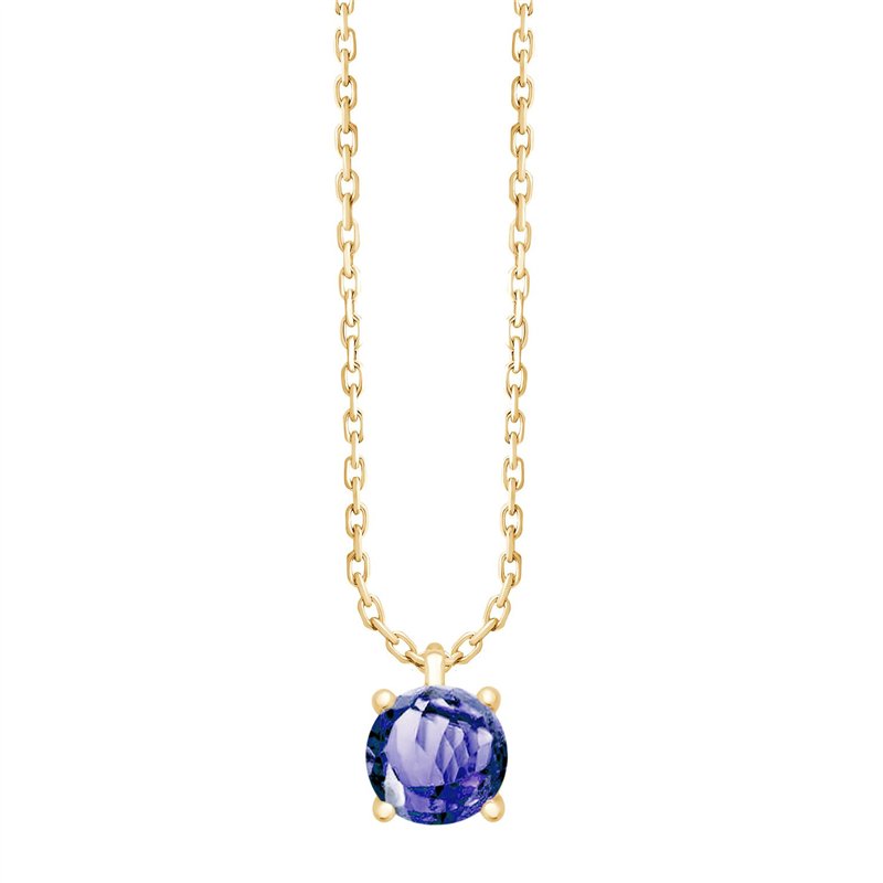 Collier serti clos pierre fine en or 18 carats