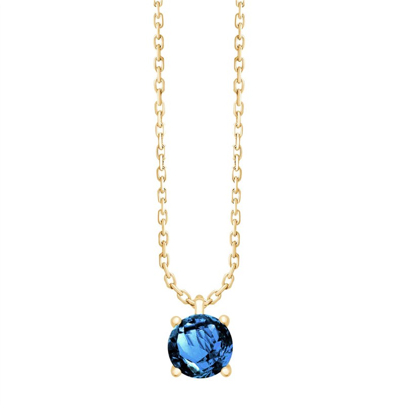 Collier serti clos pierre fine en or 18 carats