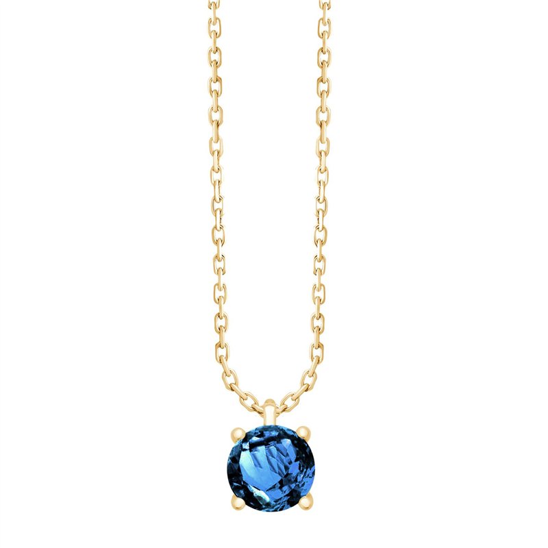 Collier serti clos pierre fine en or 18 carats