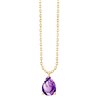 Collier serti clos pierre fine en or 18 carats