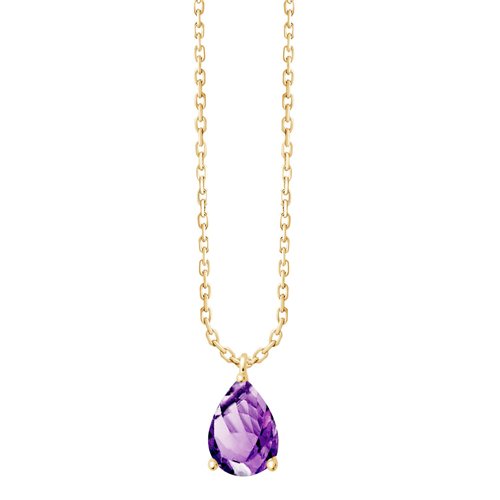 Collier serti clos pierre fine en or 18 carats