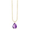 Collier serti clos pierre fine en or 18 carats