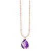 Collier serti clos pierre fine en or 18 carats