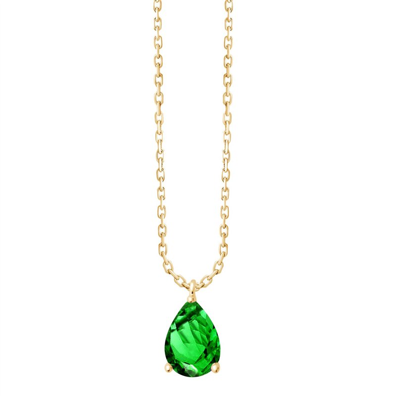 Collier serti clos pierre fine en or 18 carats