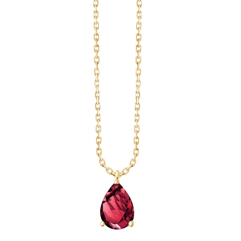 Collier toi et moi pierre fine en or 18 carats