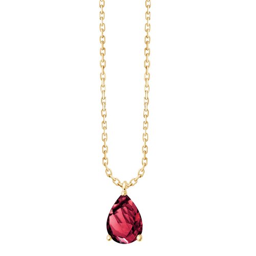 Collier toi et moi pierre fine en or 18 carats
