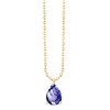 Collier serti clos pierre fine en or 18 carats