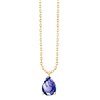 Collier serti clos pierre fine en or 18 carats