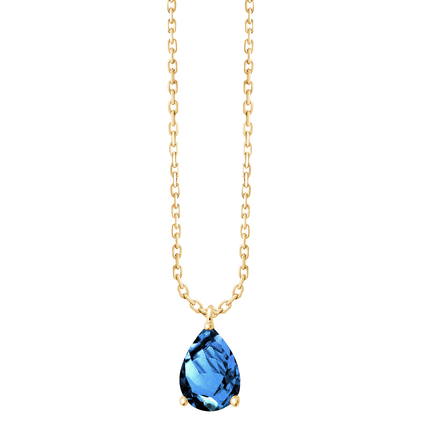 Collier toi et moi pierre fine en or 18 carats