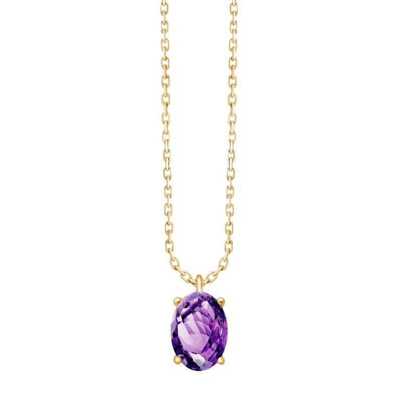 Collier serti clos pierre fine en or 18 carats