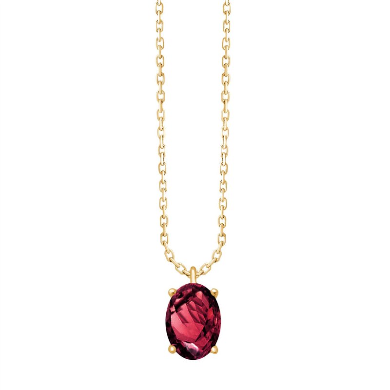 Collier serti clos pierre fine en or 18 carats