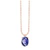 Collier serti clos pierre fine en or 18 carats