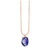 Collier serti clos pierre fine en or 18 carats