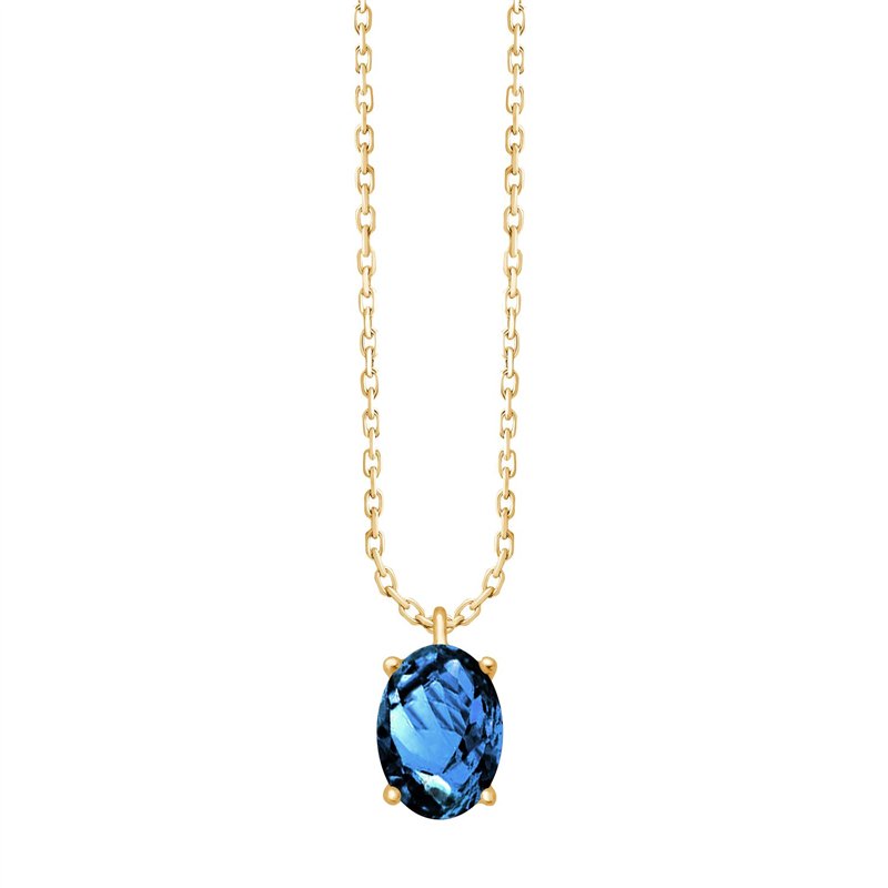 Collier serti clos pierre fine en or 18 carats