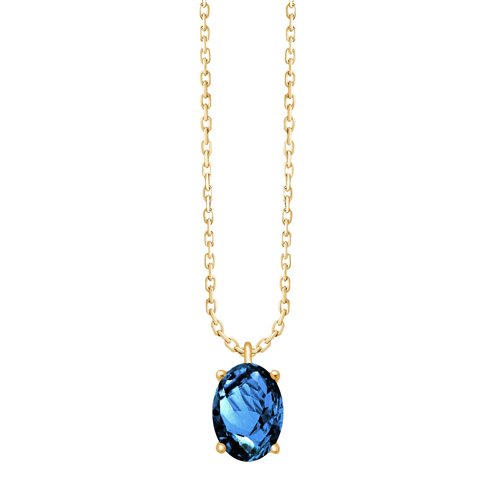 Collier serti clos pierre fine en or 18 carats