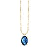 Collier serti clos pierre fine en or 18 carats